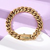 304 Stainless Steel Cuban Link Chains Bracelets for Unisex BJEW-K283-02C-G-2