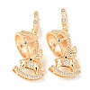 Brass Micro Pave Cubic Zirconia Peg Bails KK-A279-19G-1