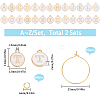 SUNNYCLUE DIY Initial Letter A~Z Alphabet Brass Enamel Wine Glass Charm Rings Making Kits DIY-SC0024-59B-2