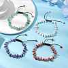 Gemstone Braided Bead Bracelets for Women BJEW-JB11107-2