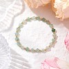 Natural Green Strawberry Quartz Beads Stretch Bracelets for Women BJEW-JB11768-07-1