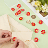 16Pcs Flower Zinc Alloy Enamel Lapel Pins for Backpack Clothes JEWB-FG0001-76-3