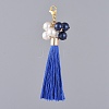 Polyester Tassel Big Pendants HJEW-JM00373-01-1