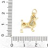 Brass Micro Pave Clear Cubic Zirconia Pendants KK-F938-25C-G-3