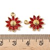Brass Micro Pave Cubic Zirconia Pendants KK-D373-04B-G-3