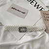 Woven Round Plastic Pearl with Crystal Rhinestone Waist Belly Chains for Women FS-WG81893-02-1