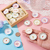 24Pcs 6 Colors Printed Opaque Resin Cabochons RESI-TA0005-28-7