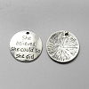 Tibetan Style Alloy Quote Pendants TIBE-Q072-05AS-RS-1