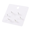 Brass Cubic Zirconia Ear Studs EJEW-S218-02P-2