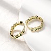 Brass Micro Pave Cubic Zirconia Hoop Earrings EJEW-P322-02G-3