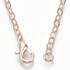 Brass Cable Chain Necklace Making MAK-T006-05RG-3