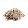 Natural Flower Amazonite Beads Stretch Bracelets BJEW-JB03846-05-3