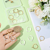 16Pcs 2 Colors 201 Stainless Steel Huggie Hoop Earrings Findings STAS-BBC0008-39E-3