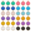 SUPERFINDINGS 96Pcs 12 Colors Alloy Enamel Charms ENAM-FH0001-60-1