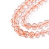 Dyed Transparent Crackle Glass Beads Strands GLAA-Q108-01A-A08-3