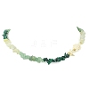Natural Green Aventurine & Natural Malachite Necklaces NJEW-JN06632-2