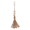 Jute Cord Tassel Pendant Decorations HJEW-JM02822-1