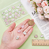 30Pcs 2 Colors Handmade Lampwork Beads LAMP-WR0001-06-3