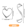 SUPERFINDINGS Zinc Alloy Twister Clasps FIND-FH0005-27-2