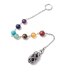 304 Stainless Steel Chain Macrame Pouch Empty Stone Holder Dowsing Pendulums PALLOY-JF02878-01-4