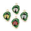 Alloy Enamel Pendants ENAM-N064-13KCG-1