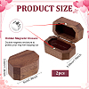 Octagon Wooden Ring Magnetic Boxes CON-WH0107-123C-2