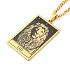 304 Stainless Steel Tarot Pendant Necklaces NJEW-A026-01G-05-2