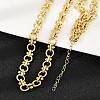 304 Stainless Steel Ring Link Chain Necklaces NJEW-H072-02B-G-2