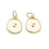 Brass Enamel Pendants KK-C251-36G-01-1