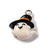 Halloween Theme Opaque Resin Pendants RESI-D075-01H-1