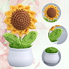 1Pc Sunflower Yarn & PVC Display Decoration DJEW-SC0001-19-5