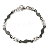 Two Tone 304 Stainless Steel Wave & Infinity Link Chain Bracelet BJEW-B078-42BP-1