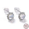 Anti-Tarnish Rhodium Plated 925 Sterling Silver Stud Earrings EJEW-M202-02P-3
