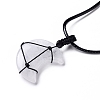 Adjustable Natural Quartz Crystal Moon Pendant Necklace NJEW-B086-02C-4