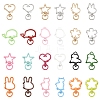 16Pcs 8 Styles Alloy Swivel Snap Hook Clasps FIND-YW0009-26-2