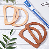 CHGCRAFT 4Pcs 2 Colors Wooden Bag Handle WOOD-CA0001-34-5