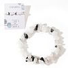 Natural Tourmalinated Quartz Chips Bead Stretch Bracelets for Women Men CI5318-10-1