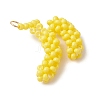 Glass Seed Beaded Double Banana Pendants PALLOY-MZ00465-3