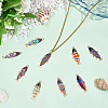 72Pcs 9 Colors Alloy Enamel Pendants FIND-ME0001-93-5