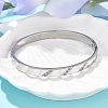 304 Stainless Steel Rhinestone Bangles for Women BJEW-Z092-16P-3