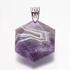 Natural Amethyst Gemstone Pendants G-E338-09G-2