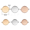 12Pcs 6 Style 304 Stainless Steel Cabochon Connector Settings STAS-SZ0001-42-2