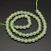 Natural New Jade Round Beads Strands G-L348-01-8mm-2