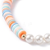 Handmade Polymer Clay Heishi Beads Stretch Bracelet BJEW-TA00044-03-5