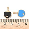 Alloy Enamel Pendant Rhinestone Settings ENAM-F154-01KCG-3