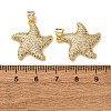 Brass Micro Pave Cubic Zirconia Pendants KK-A271-07B-G-3