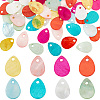   80Pcs 8 Styles Freshwater Shell Dyed Teardrop Charms FIND-PH0018-28-1