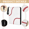 Baseball 9-Grid Leather Binder Photo Albums OFST-WH0004-059-4