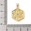 Brass Micro Pave Cubic Zirconia Pendants KK-U047-21G-3