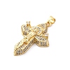 Brass Micro Pave Cubic Zirconia Pendants KK-S510-14G-2